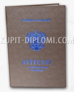 купить аттестат за 9 класс 2010-2013 - обложка